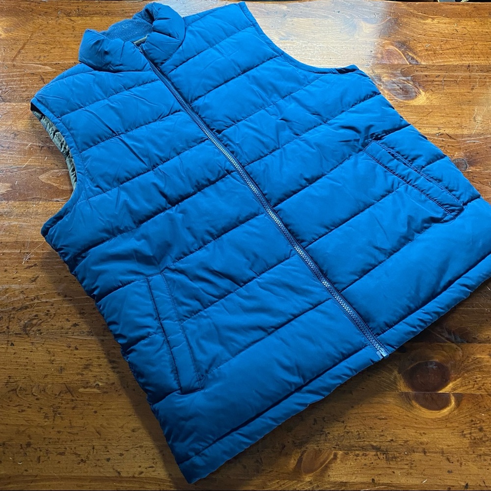 Gap Mens Dark Blue Puff Puffer Vest Size Large Gem